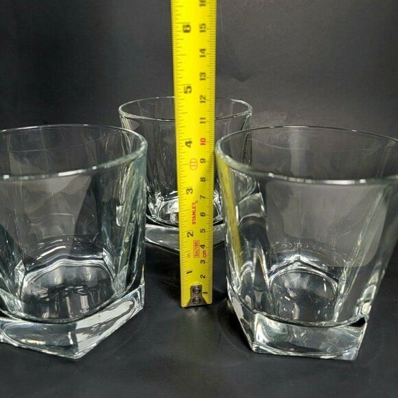 Set of 3 - Double Old Fashioned Rocks Whiskey Scotch Glass 12 Oz  Heavy Base - Picture 9 of 11